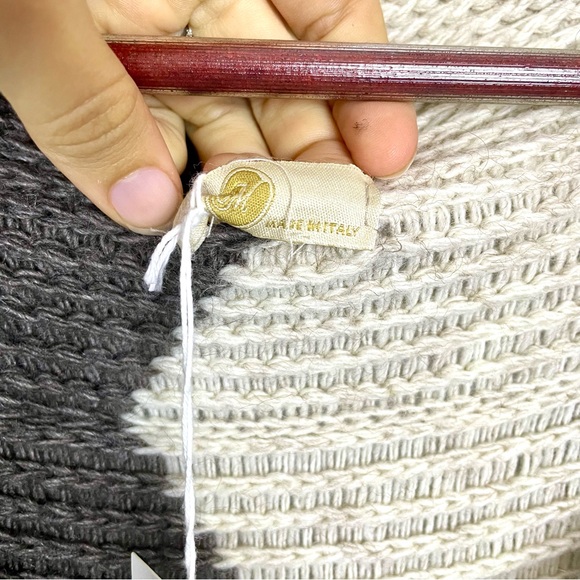 NWT M for Bolide Asymmetrical Beige Color Block Knit Cardigan Lagenlook Sz Small - Picture 7 of 14